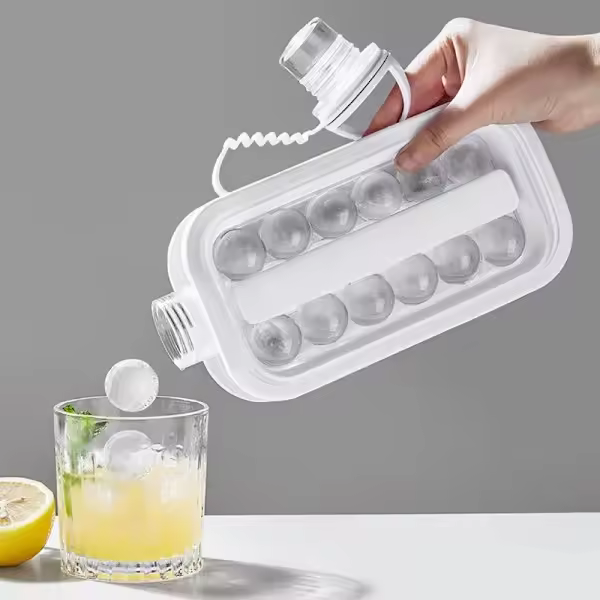 Molde del cubo de hielo, molde del cubo de hielo del silicón 14 compartimientos - 1
