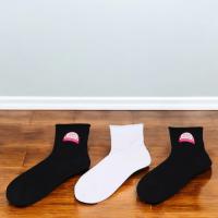Geshop 6 Pares Calcetines Tobilleros Sin Puño Anti Presión de Suave Algodón  Calcetín Remate Sin Puño  Tobillero Hombre y Mujer  Color Negro/Blanco - details 2