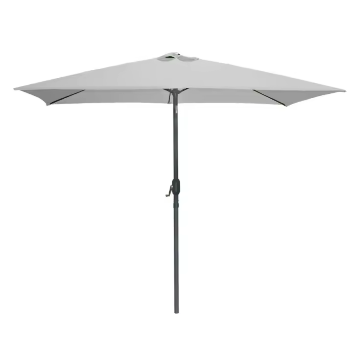 Fornord Sombrilla Parasol 2 x 3 m ConManivela Inclinabre Tubo aluminio ø 48 mm y Tela Poliéster 200 gr ParaTerraza Jardin Camping - 1
