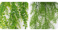 Arbustos Artificiales De Suculentas Colgantes Para Decoración De Pared Hogar Jardín Bodas Y Fiestas Falsas Plantas Verdes De Rattan Estilo Bonsái - details 2
