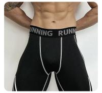 Pantalones De Compresión Para Hombre Terciopelo Secado Rápido Deporte Entrenamiento Fitness Leggings Sexys Para Gimnasio - details 13