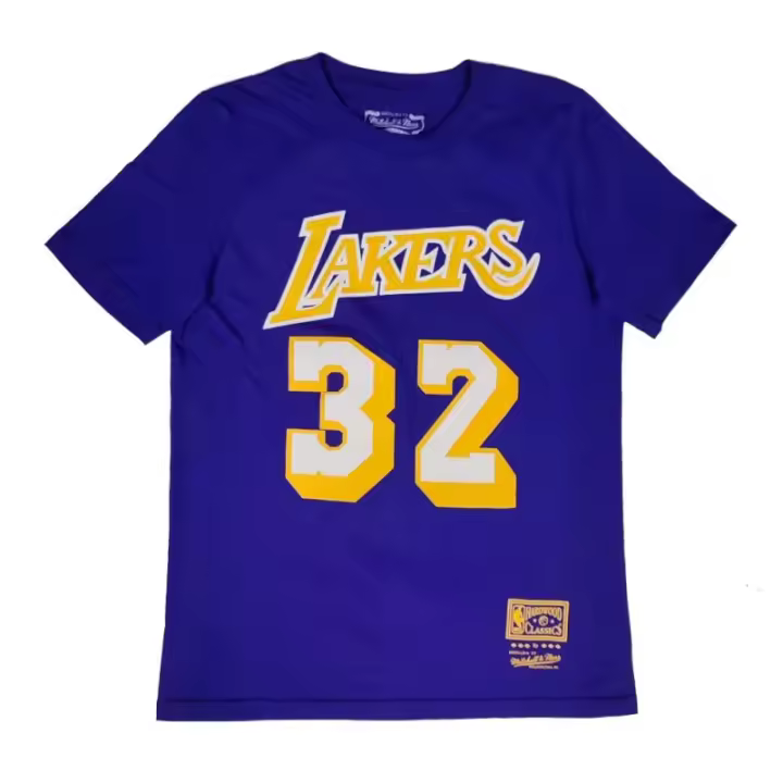 Camiseta Magic Johnson N&N Lakers Mitchell and Ness Junior Morada - 1