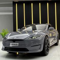Modelo Miniatura Tesla Model S 1:24 En Metal Con Sonido Y Luz Regalo Para Niños Y Novios Juguete De Coche De Simulación Para Coleccionistas - details 0
