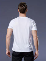 Camiseta Crew Ultraligera Para Hombre 3 Colores Negro Blanco Gris Secado Rápido Transpirable Para Fitness Gimnasio Y Correr - details 6