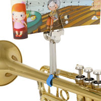 Soporte De Música Portátil Para Trompeta Y Trombón De Hierro Duradero Y Ligero Accesorios Para Instrumentos Musicales Clip De Metal Plateado - details 0