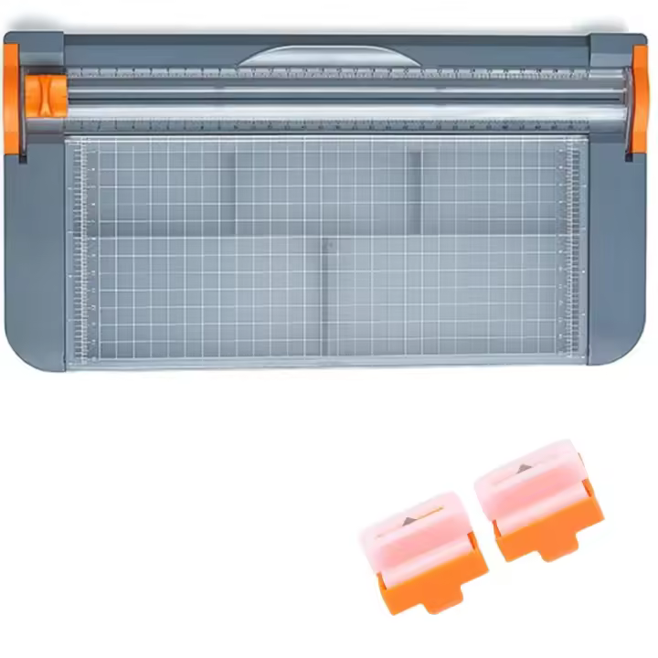 Cortador de Papel A4 con 2 Cuchillas y Caja de Almacenamiento – Recortadora Manual 31 cm para Fotos, Cartulina, Scrapbooking, Oficina, Escuela y Manualidades - 1