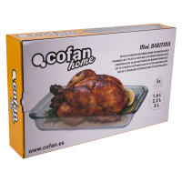 Cofan I Set de 3 fuentes rectangulares de borosilicato Modelo Baritina I Capacidad: 1600 ml - 2200 ml - 3000 ml - details 4