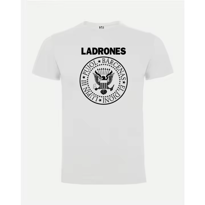 Camiseta roly hombre parodia ramones  en impresión dtf de máxima calidad y durabilidad - 1