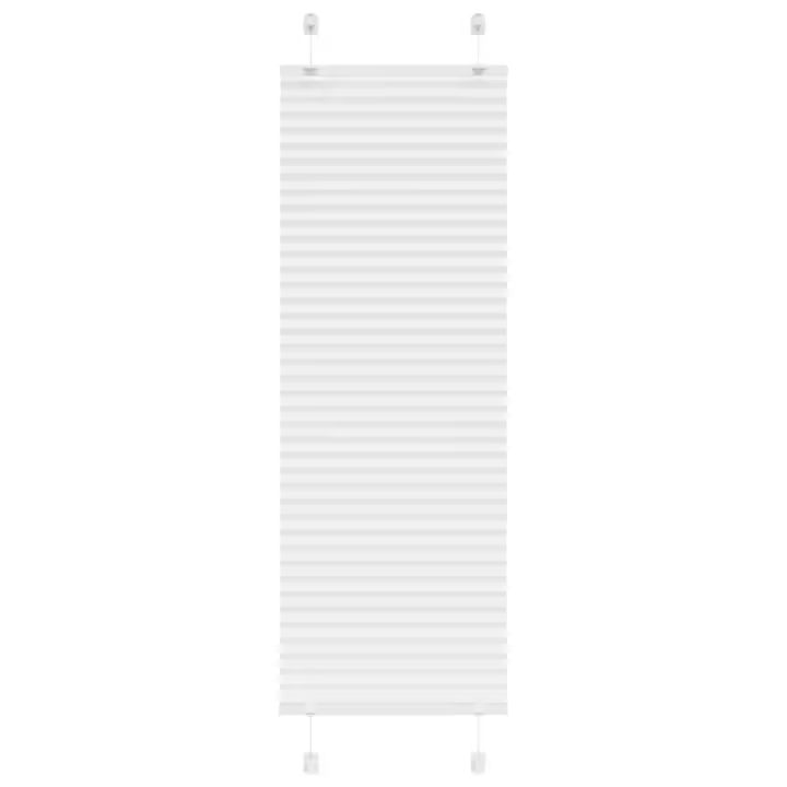 vidaXL Estor Plisado blanco 40x100 cm Tela Ancho 39,4 cm Poliéster - 1