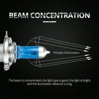 2pcs Bombilla Halógena Blanca Super Brillante Para Faros De Carro 100W 12V 55W Luz De Parqueo Alta Potencia Para Faros De Carro - details 7