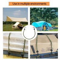 4pcs/set Cordel Elástico Engrosado Para Acampar Cuerda De Ajuste Para Sujeción De Tentación Y Empaque De Maletas 60cm Duradero - details 2