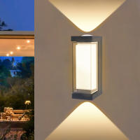 Luz De Pared Exterior Impermeable Para Decoración De Jardín Luz Atmosfera LED Ajustable AC85-265V Instalación En Casa Estilo Moderno - details 0