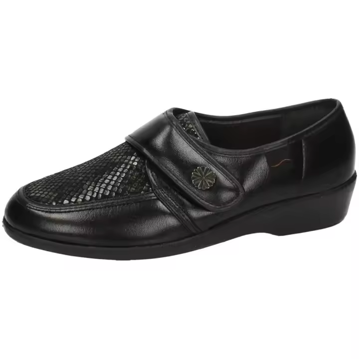 Zapatos Mocasín marca DOCTOR CUTILLAS para señora en color negro. MOCASINES NEGROS - 1