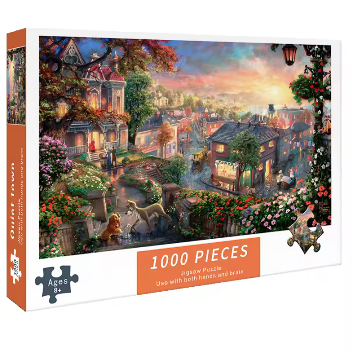 Puzzle De Papel 1000 Piezas Quiet Town Juego Educativo Y Divertido Para Adultos Decoración De Pared Regalo De Festival - 1