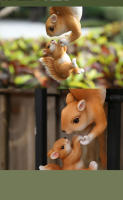1pc Squirrel Figurine De Resina Creativa Para Decoración De Jardín Y Exterior Tema Animal Ideal Para Adornos Exteriores - details 3