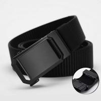 Cinturón Táctico De Nylon Transpirable Para Hombres Con Hebilla Automática Cinturón De Lona Coreana Versátil Para Estudiantes Y Outdoor - details 2