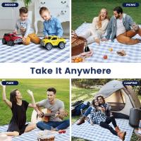 Manta De Picnic Extra Grande 80"x 80" Impermeable Y Plegable Para 8 Adultos Ideal Para Playa Camping Parque Hierba Interiores - details 12