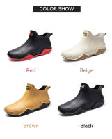 Botas De Lluvia Para Mujer Y Hombre Impermeables Antideslizantes Resistentes Al Desgaste Con Plush Fashion Para Verano E Invierno Protección Del Tobillo - details 4