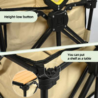 S7 STAR 7 inch Carrito Plegable de Carga con Rueda Ancha, Carro de Transporte Compacto y Ligero, Ideal para Compras, Jardín, Camping y Playa, Manillar Ajustable y Gran Capacidad, Fácil de Guardar - details 3