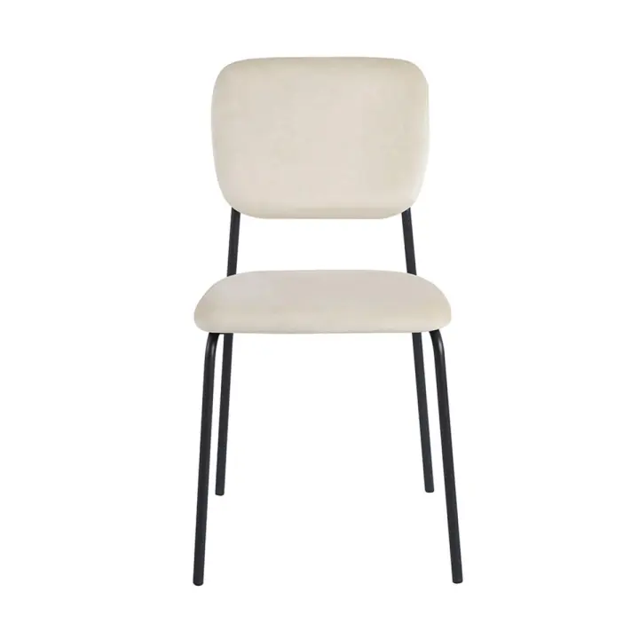 Silla Selin Black Terciopelo - Beige - 1