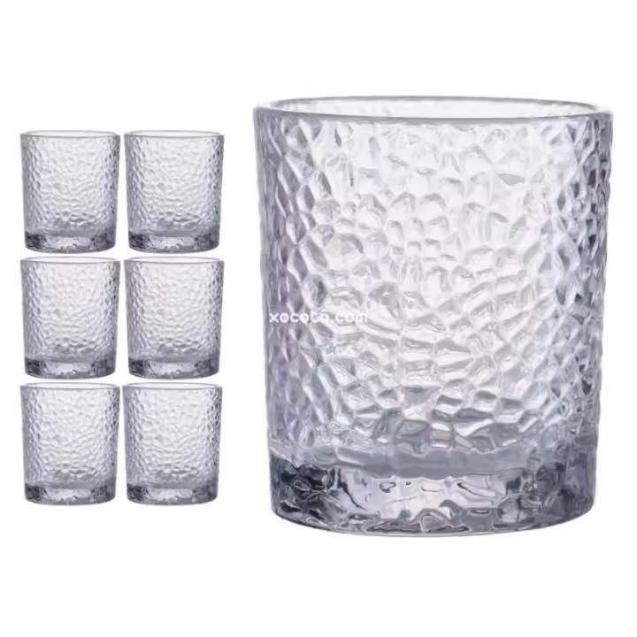 Set 6 Vasos "Iris White" 350cc Cristal de Alta Calidad, Vasos de Lujo Colección Iris, Duraderos, Aesthetics - New Planet Home - 1