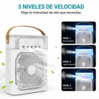 Ventilador Humidificador Portátil USB 5 Salidas de Aire | 3 Velocidades | Luz LED 7 Colores | Temporizador 1H/2H/3H - details 2