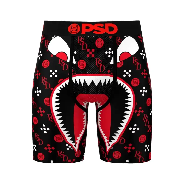 Boxer Psd Negro Boca Emblems Lux Red Standard Lenght Brief - 1