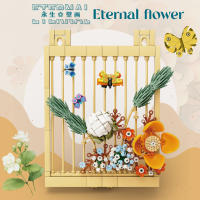 Bloques De Construcción Creativos En Forma De Flor Para Decoración Mural Juguete De Artesanía Para Niños Pequeños Partículas Pequeñas Modelo De Bloques Compatible Con Lego - details 3