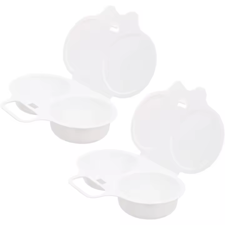 2 unidades microondas huevo vapor huevo moldes cocina horno huevo vapor cocina GADGET (blanco) - 1