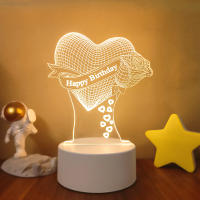 Lámpara De Noche LED Romántica En Forma De Balón Corazón Acrylic Regalo Para La Mujer En Día De San Valentín Decorativa Para Mesa - details 6