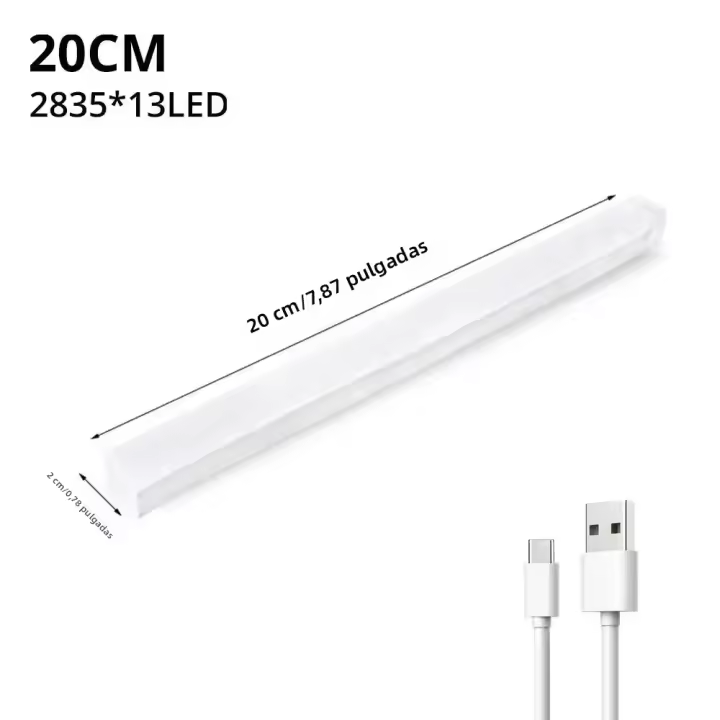 Lámpara De Sensor De Movimiento LED Sin Cable Recargable Magnética Para Armario Habitación Cocina Pasillo Tubo Detector Bulbo - 1