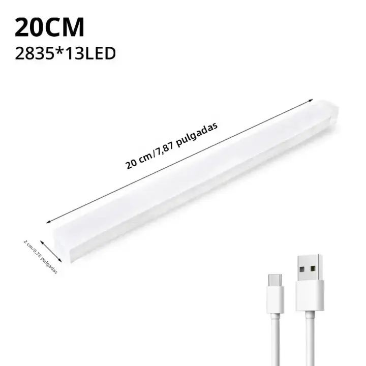 Lámpara De Sensor De Movimiento LED Sin Cable Recargable Magnética Para Armario Habitación Cocina Pasillo Tubo Detector Bulbo - 1