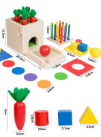 Caja De Monedas De Madera Montessori Para Niños Juguete Sensorial De Doble Cajón De Formas Y Colores Regalo Para Bebés Educativo Y Divertido - details 21