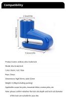 Cerradura De Rueda Antirrobo Para Bicicleta De Motocicleta Bloqueo De Freno Disco Seguridad Para Bicicletas De Montaña Y Carretera Con Llaves - details 7