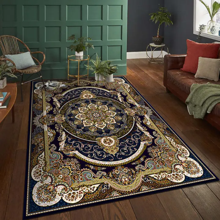 Carpetas De Lujo Y Resistencia a La Paja Para Sala De Estar Y Dormitorio Estilo Persa Americano Fácil De Limpia Y Cuidar Alfombra De Hotel Exótica Y Luminosa - 1