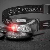 Linterna Frontal LED Mini Con Dos Interruptores Roja Blanca Recargable Por USB Torcha De Batería Luz De Camping Lanterna Flash - details 1
