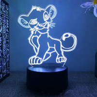 Luz Nocturna 3D Animal Gato León Rey Interruptor USB Toque Colorido 16 Colores Nueva Creativa Ambiental Regalo De Navidad - details 5