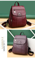 Mochila De Cuero Suave Para Mujer En 5 Colores Bolsa De Hombro Vintage Casual Viaje Mochila De Escuela Bolsa Para Damas - details 21
