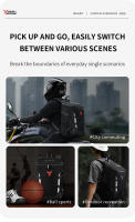 MOTOCENTRIC Nueva Mochila Para Motocicleta 2024 Impermeable Deporte Al Aire Libre Bicicleta De Montaña Viaje Negocios Portátil Con Gran Capacidad De Almacenamiento - details 3