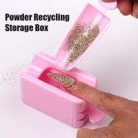 Caja De Almacenamiento Recipiente Portátil Para Uñas Doble Capa Para Reciclar Polvo De Uñas Y Colectar Lentejuelas Y Brillo Herramienta De Manicura DIY En Colores Blanco/Púrpura/Rosa - details 0