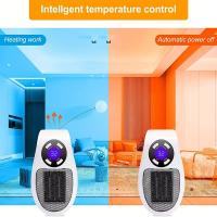 Calentador eléctrico inteligente de pared, calentador pequeño portátil con termostato ajustable y temporizador, 500W - details 3