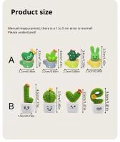 Juego De 4 Suculentas De Resina Miniatura De Cactus Para Decoración De Coche Oficina Hogar Sala De Estar Accesorios De Jardín Faeiro - details 7