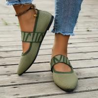 Zapatos De Mujer Veraniegos 2024 Slip-On Color Sólido Moda Confortable Planos Puntera Punzada Tejidos De Mueller Zapatos De Casual - details 5