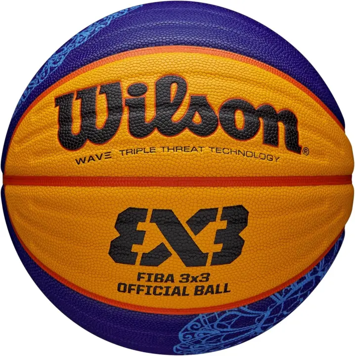 Wilson - Balón de Baloncesto Oficial FIBA 3X3 Paris Retail 2024, Color Amarillo, Talla 6 - 1