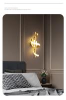 Lámpara De Pared LED Nórdica Minimalista Para Dormitorio Y Sala De Estar En Negro Blanco Y Oro Iluminación Decorativa Para Pasillo Y Corredor - details 0