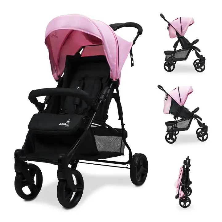 Asalvo Silla de paseo para Bebé Cádiz Candy - Carrito de bebé resistente, con chasis de acero y barra frontal extraíble - 1