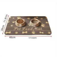 Alfombrilla De Alimentación Para Perros Absorbente Antideslizante Secado Rápido Placa De Alimento Y Agua Para Mascotas - details 4