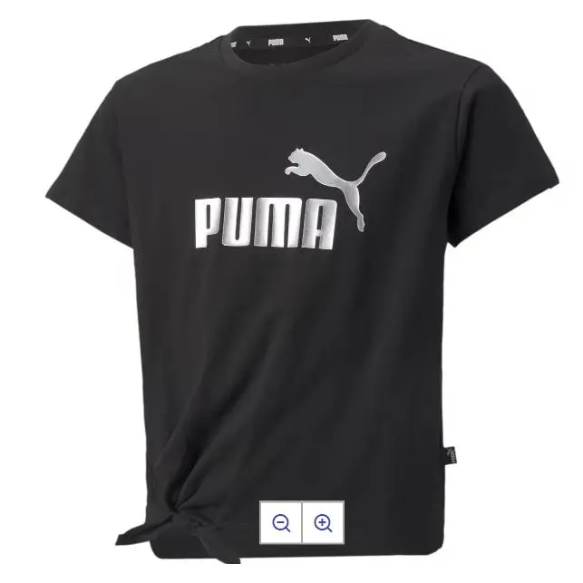 Camiseta  PUMA Essentials+ Logo Knotted Negro-Plata o rosa y blanco - 1