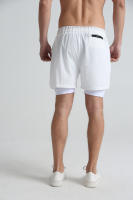 Nuevos Shorts De Verano Para Hombre Doble Capa Gimnasio Deportivo Secado Rápido Entrenamiento 2 En 1 Multibolsillos Pantalones De Correr - details 9