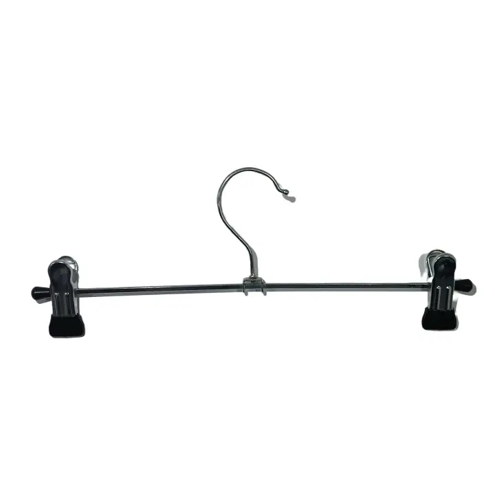 DonFerretero - Perchas Pantalones,Perchas de Metal con Clips para Pantalones y Faldas, Gancho Giratorio 360º, 10 Unidades. - 1